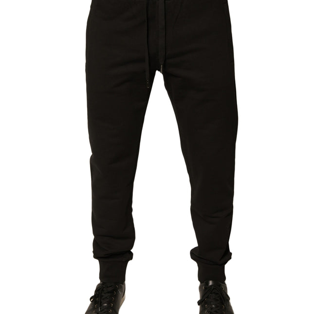 Dolce & Gabbana Black Cotton Jogger Men Sweatpants Pants