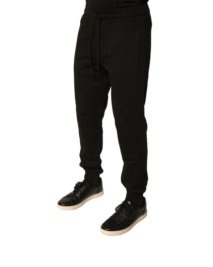 Dolce & Gabbana Black Cotton Jogger Men Sweatpants Pants