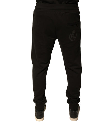 Dolce & Gabbana Black Cotton Jogger Men Sweatpants Pants