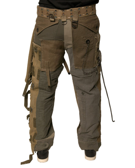 Dolce & Gabbana Multicolor Reconstructed Flight Cargo Pants