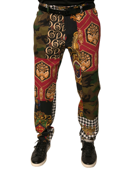 Dolce & Gabbana Multicolor Patchwork Men Dress Pants