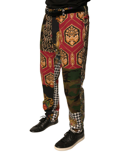 Dolce & Gabbana Multicolor Patchwork Men Dress Pants