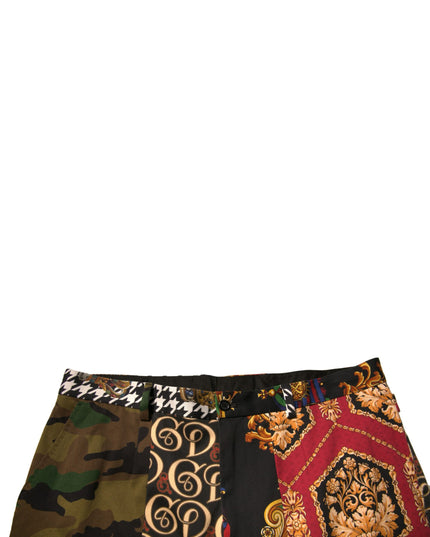 Dolce & Gabbana Multicolor Patchwork Men Dress Pants