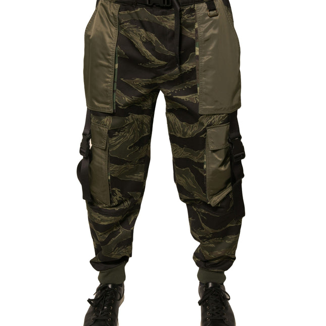 Dolce & Gabbana Green Cotton Jogger Cargo Pants