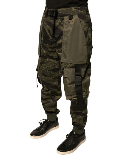 Dolce & Gabbana Green Cotton Jogger Cargo Pants