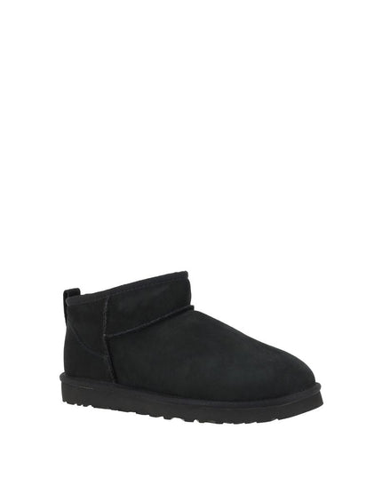 UGG Black Goatskin Ankle Boots