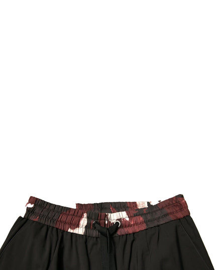 Dolce & Gabbana Black Camouflage Wool Jogger Sweatpants Pants