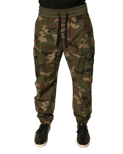 Dolce & Gabbana Multicolor Camouflage Cargo Sweatpants Pants
