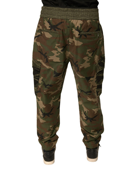 Dolce & Gabbana Multicolor Camouflage Cargo Sweatpants Pants