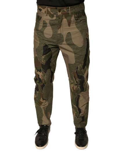 Dolce & Gabbana Multicolor Camouflage Cotton Pants