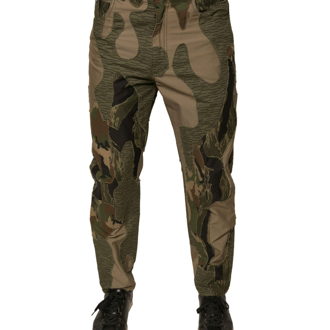 Dolce & Gabbana Multicolor Camouflage Cotton Pants