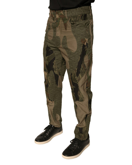 Dolce & Gabbana Multicolor Camouflage Cotton Pants