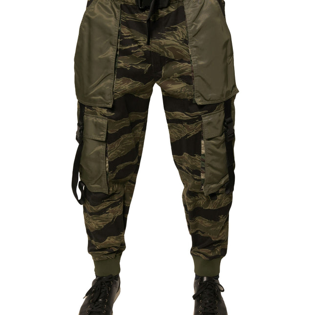 Dolce & Gabbana Green Cotton Jogger Cargo Pants
