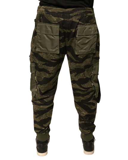 Dolce & Gabbana Green Cotton Jogger Cargo Pants