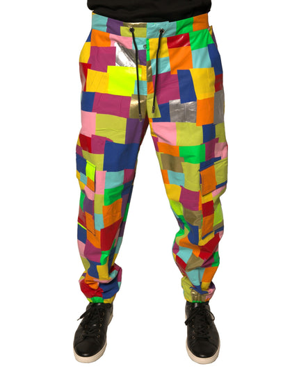 Dolce & Gabbana Multicolor Cotton Patchwork Men Cargo Pants