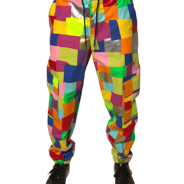 Dolce & Gabbana Multicolor Cotton Patchwork Men Cargo Pants