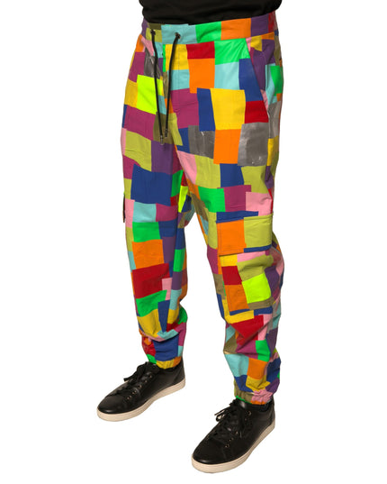 Dolce & Gabbana Multicolor Cotton Patchwork Men Cargo Pants