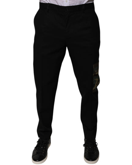 Dolce & Gabbana Black Cotton Men Cargo Casual Pants