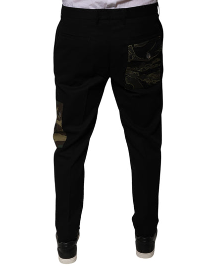 Dolce & Gabbana Black Cotton Men Cargo Casual Pants