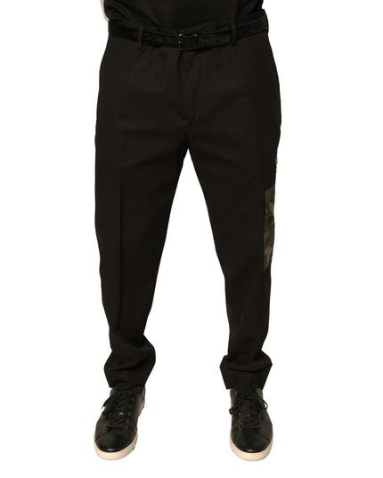 Dolce & Gabbana Black Cotton Men Cargo Casual Pants