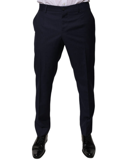 Dolce & Gabbana Dark Blue Cotton Men Dress Pants