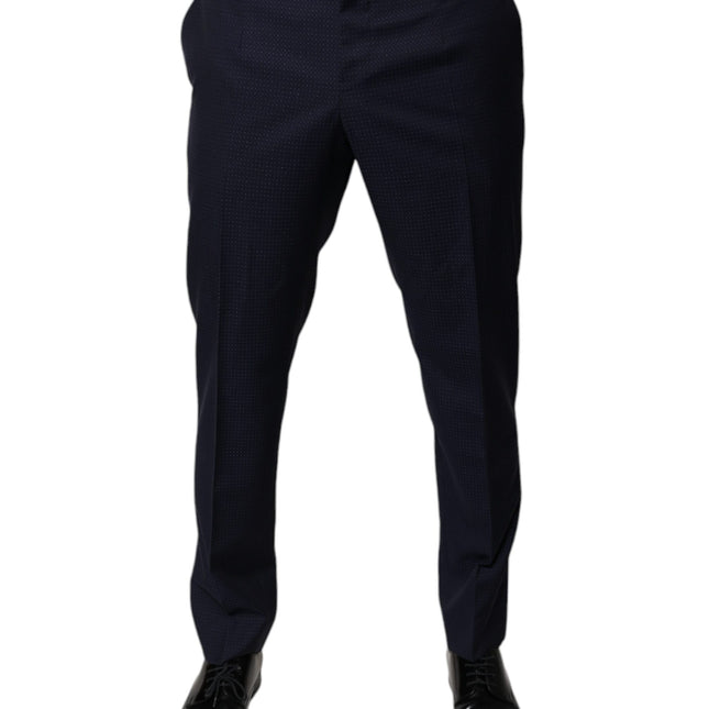 Dolce & Gabbana Dark Blue Cotton Men Dress Pants