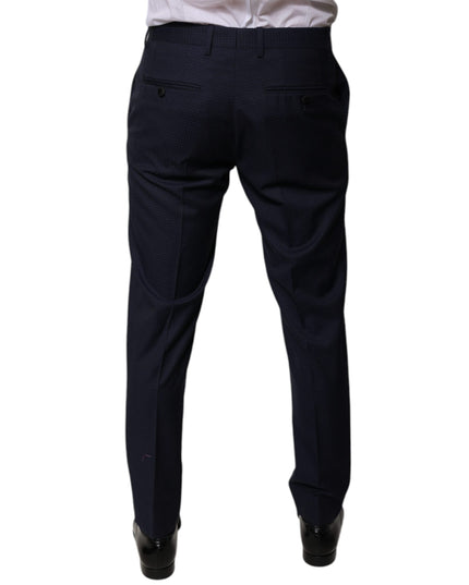 Dolce & Gabbana Dark Blue Cotton Men Dress Pants