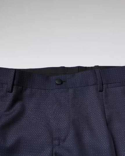Dolce & Gabbana Dark Blue Cotton Men Dress Pants