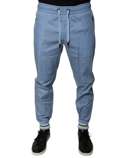 Dolce & Gabbana Blue Cotton Jogger Sweatpants Pants