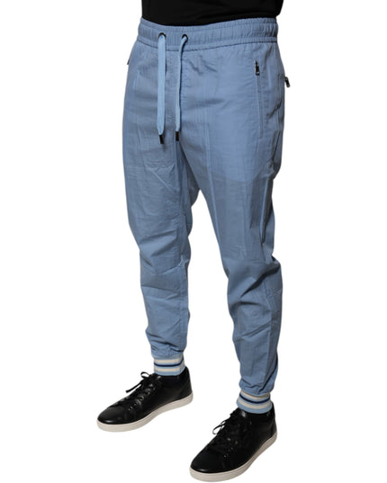 Dolce & Gabbana Blue Cotton Jogger Sweatpants Pants