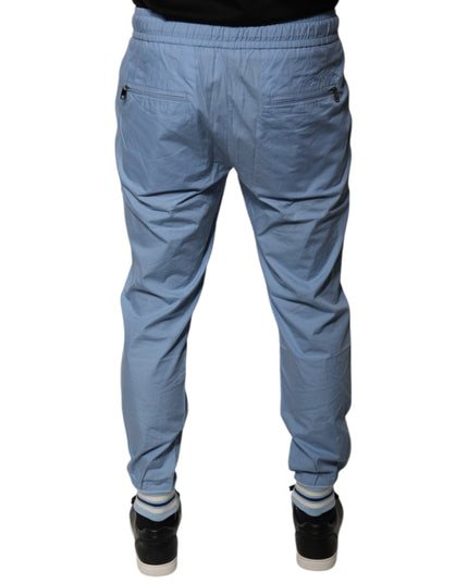 Dolce & Gabbana Blue Cotton Jogger Sweatpants Pants