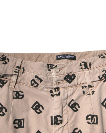 Dolce & Gabbana Beige Logo Cotton Skinny Denim Jeans