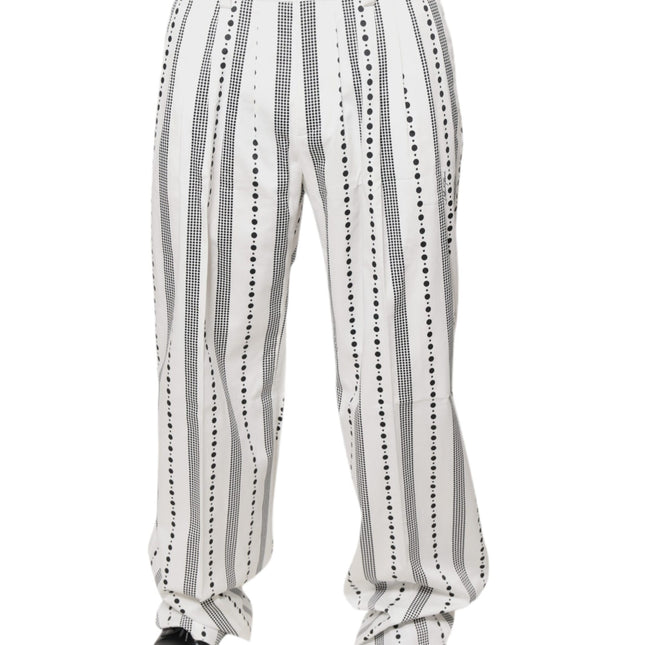 Dolce & Gabbana White Straight Formal Dress Pants