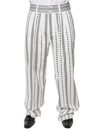 Dolce & Gabbana White Straight Formal Dress Pants