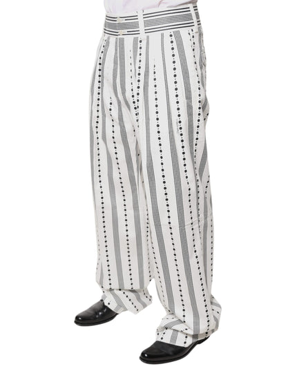 Dolce & Gabbana White Straight Formal Dress Pants