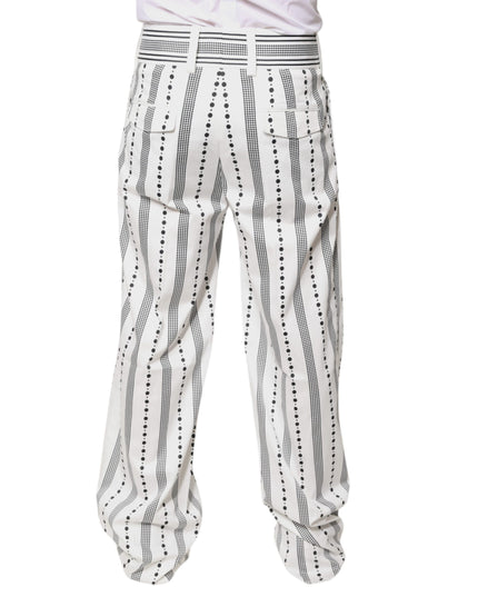 Dolce & Gabbana White Straight Formal Dress Pants