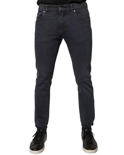 Dolce & Gabbana Dark Gray Cotton Skinny Denim Jeans