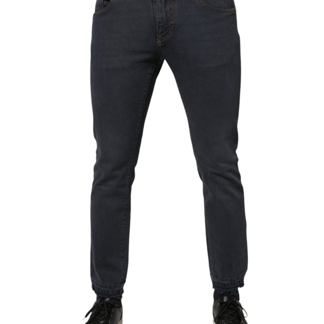 Dolce & Gabbana Dark Gray Cotton Skinny Denim Jeans