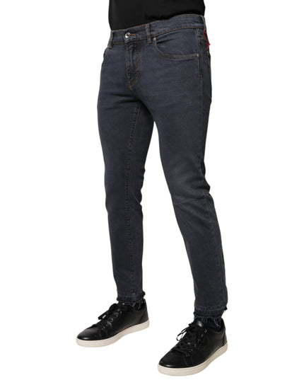 Dolce & Gabbana Dark Gray Cotton Skinny Denim Jeans
