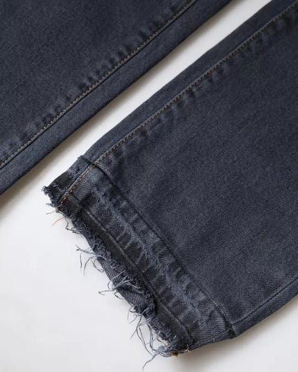 Dolce & Gabbana Dark Gray Cotton Skinny Denim Jeans