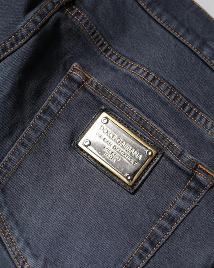 Dolce & Gabbana Dark Gray Cotton Skinny Denim Jeans