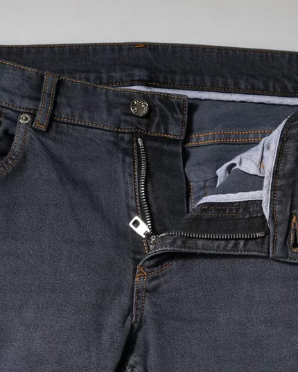 Dolce & Gabbana Dark Gray Cotton Skinny Denim Jeans