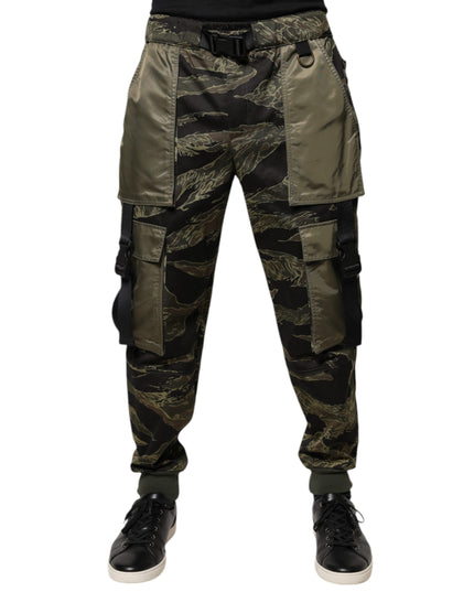 Dolce & Gabbana Green Cotton Jogger Cargo Pants