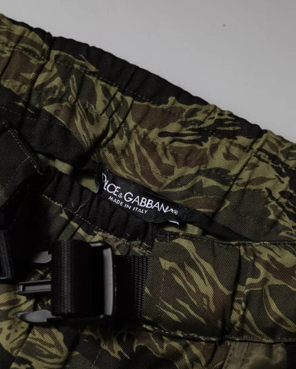 Dolce & Gabbana Green Cotton Jogger Cargo Pants