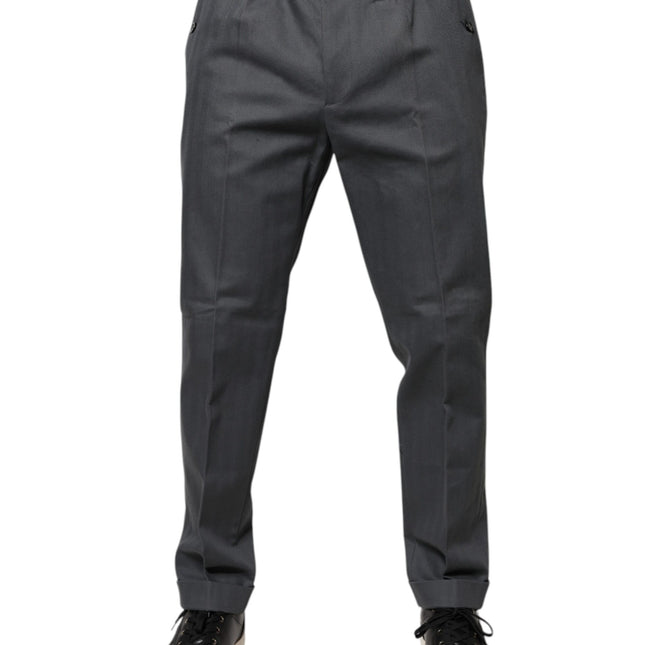 Dolce & Gabbana Gray Tapered Formal Dress Pants