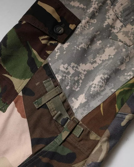 Dolce & Gabbana Multicolor Patchwork Camouflage Cargo Pants