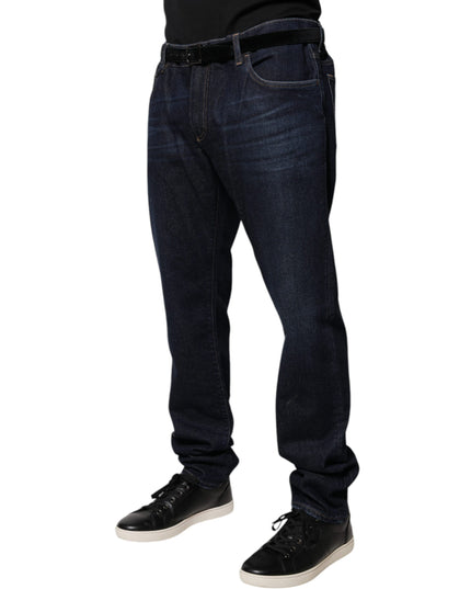 Dolce & Gabbana Dark Blue Cotton Skinny Denim Jeans