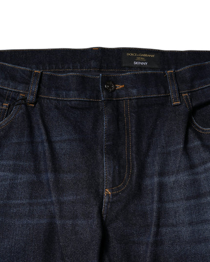 Dolce & Gabbana Dark Blue Cotton Skinny Denim Jeans