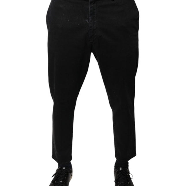 Dolce & Gabbana Black HOUSTON Men Cropped Denim Jeans