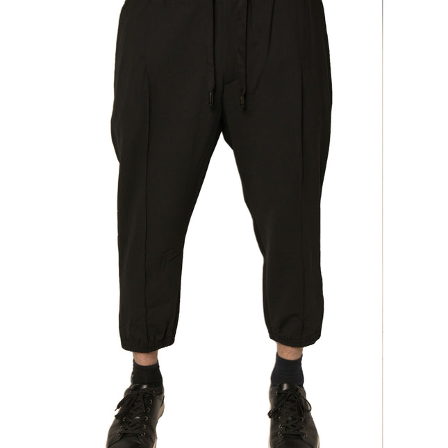 Dolce & Gabbana Black Wool Jogger Jogging Pants